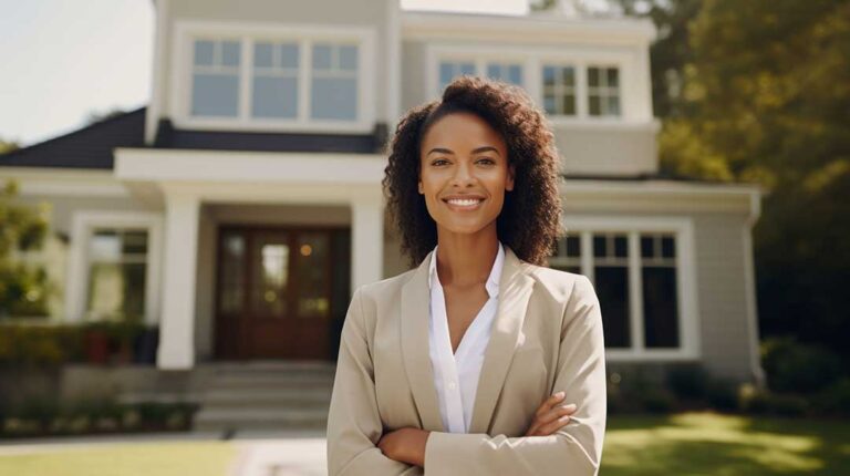Buyer and seller reviewing a closing disclosure beside a calculator and house keys at a table.